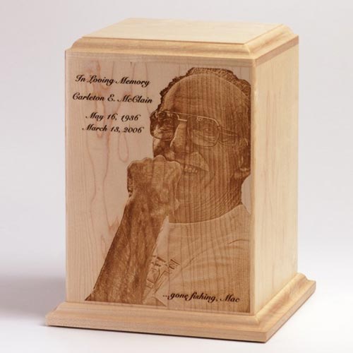 Cremation Urns with Engraved Photograph