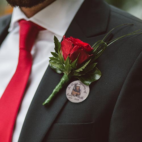 Funeral Photo Buttons - Memorial service ideas