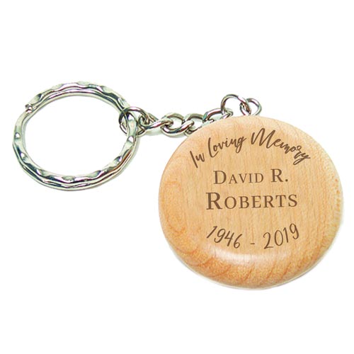 Funeral Favors - Custom Engraved Keychain