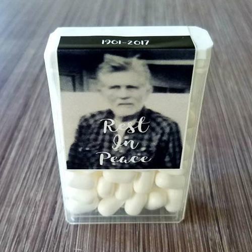 Personalized Memorial Tic Tac Labels