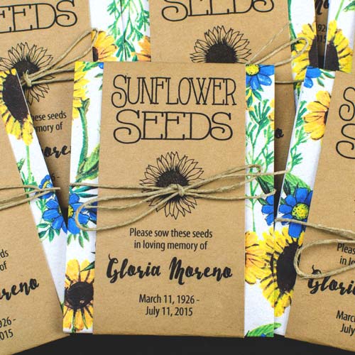 Personalized Sunflower Seed Packets