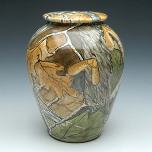 Ceramic Hunting Cremation Urn