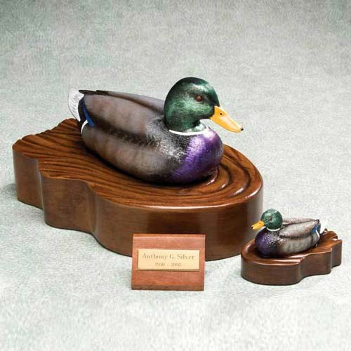 Duck Hunting Cremation Urn Sculpture