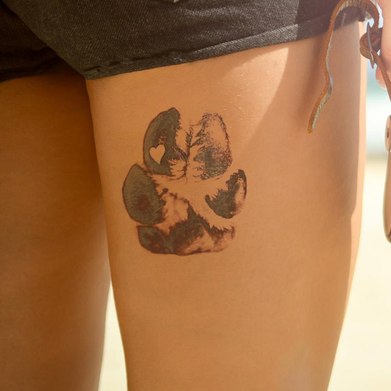 15 Adorable Paw Print Tattoo Designs for Animal Lovers