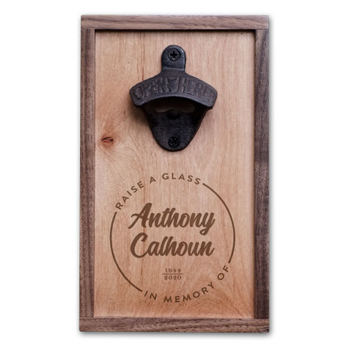 Custom Engraved Bottle Opener Sympathy Gifts