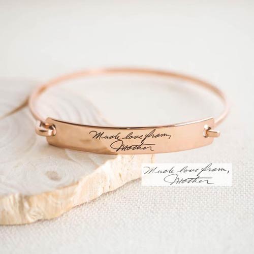 Custom handwriting bracelet memorial gift