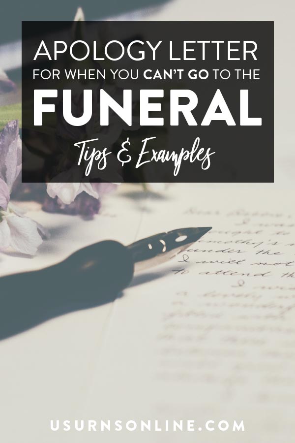 Can't Attend Funeral Apology Letter Examples