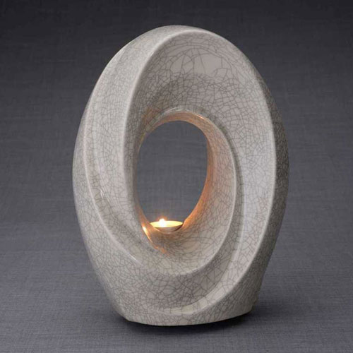 Cremation Urn Art Piece with Memorial Candle