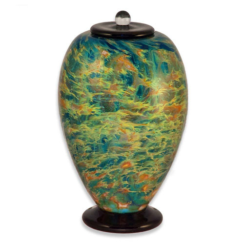 Glass Art Cremation Urn for Dad