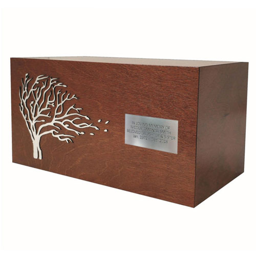 Urns for Dad: Personalized Wooden Urn with Tree