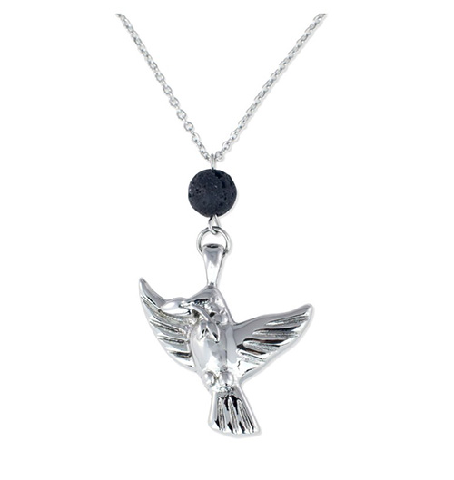 Cremation Necklace with Dove Urn Pendant