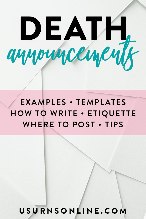 Death Announcements Examples Tips How To Write Post Urns Online
