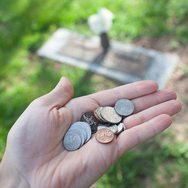 Leaving Coins at the Cemetery (Practice - Tradition)