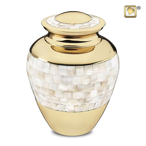 Brass cremation urn