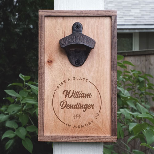 Bottle Opener Memorial Idea - Raise a Glass in Memory