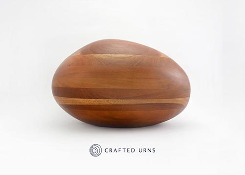 Natural river stone cremation urn