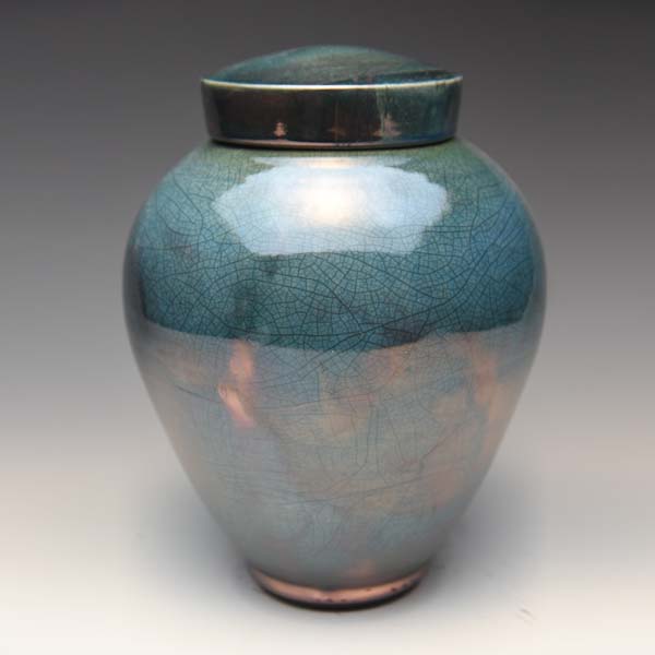 Aqua Ceramic Urn