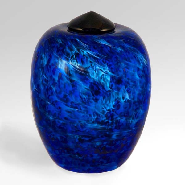 Blue Glass Cremation Urn