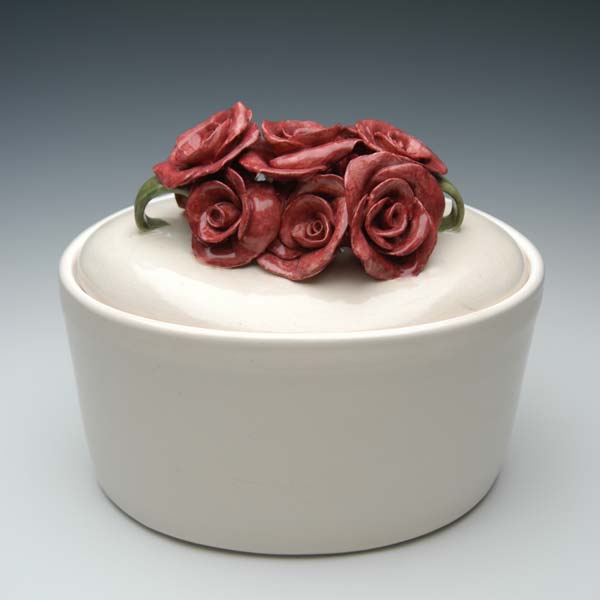 Rose Ceramic Art Urn