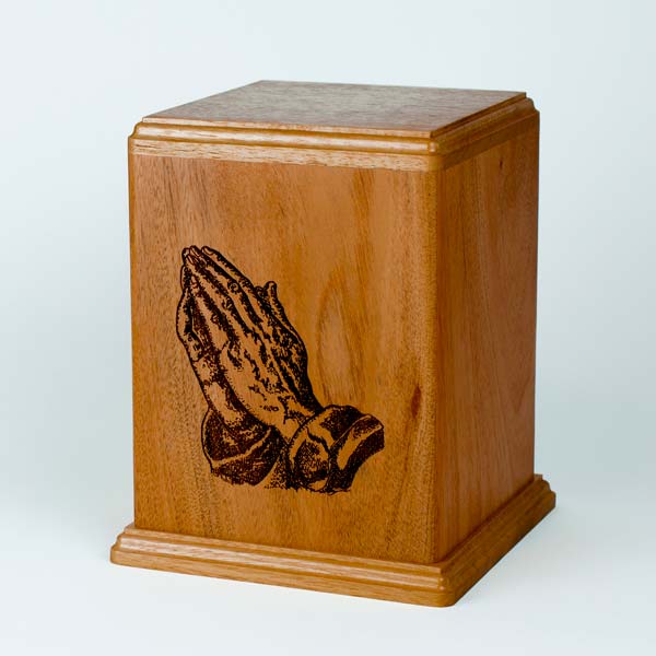 Mahogany Wood Urn