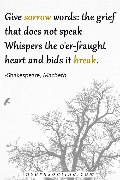 Shakespeare, Macbeth- Quotes on Greiving