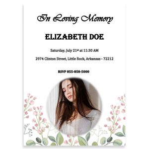 Funeral Invitation Template, Blossoms Themed (Free MS Word)