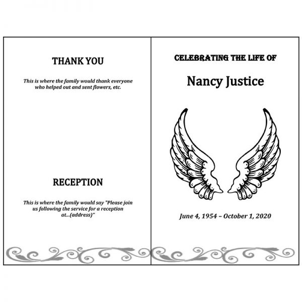 Front and Back Page (Funeral Flyer Bifold)