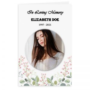 Free Word Template Funeral Program Blossoms Theme