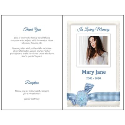 Front and Back Page (Funeral Flyer Bifold)