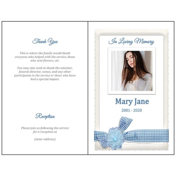 Front and Back Page (Funeral Flyer Bifold)