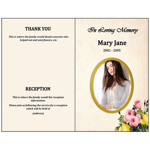 Front and Back Page (Funeral Flyer Bifold)