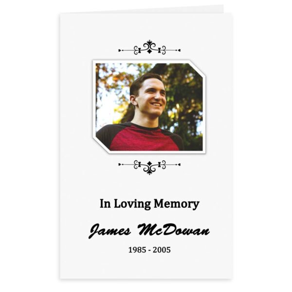 Free Word Template Funeral Program Simple Ornamentation Theme