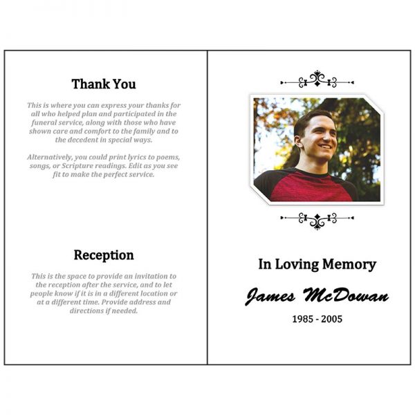Front and Back Page (Funeral Flyer Bifold)