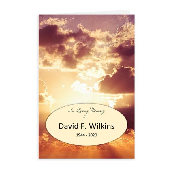 Free Word Template Funeral Program Sunset Theme