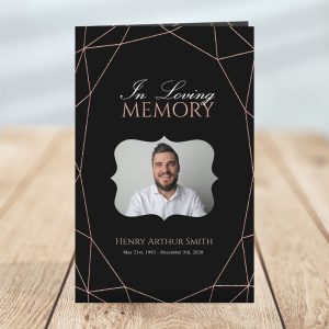 Geometric Elegance Funeral Brochure Template