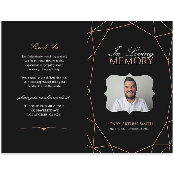 In Loving Memory Funeral Program