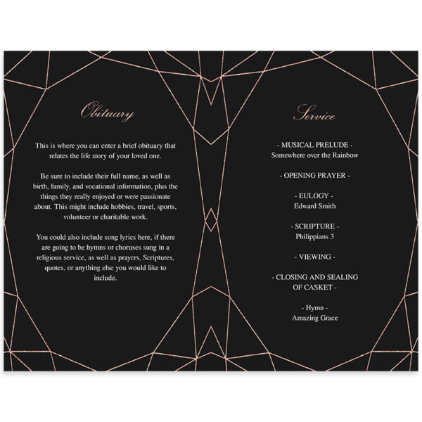 Black Funeral Program Template