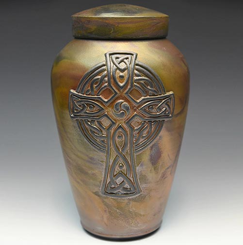 Celtic Cross Raku- 50 Beautiful Ceramic Urns