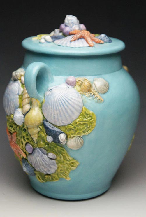 Seashell Ocean Theme Urn- 50 Beautiful Ceramic Urns