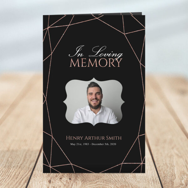 Geometric Elegance: Funeral Program Templates