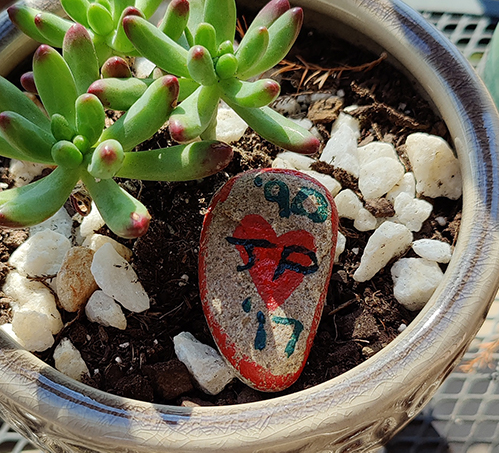 Painted Rock- What to Give in Lieu of Flowers