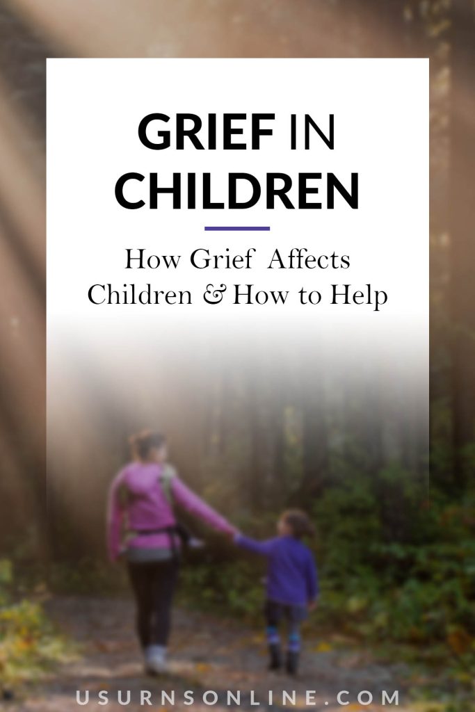 grief in children - pin it image