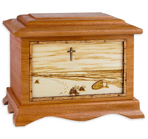 Wooden Engraved Beach Urns