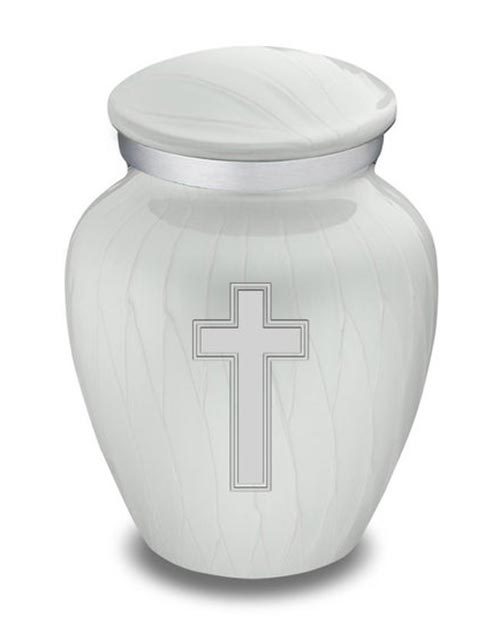 Pearlescent Cross Urns