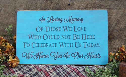 Wooden, In loving Memory Sign