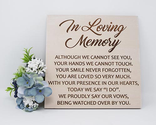 Wooden Memorial Sign