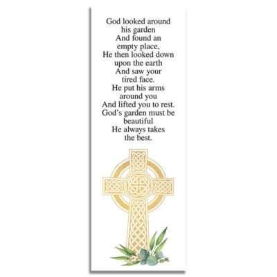 Celtic Cross Template- Back Funeral Bookmark