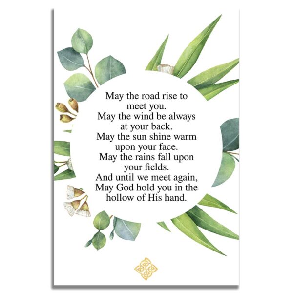 Celtic Cross Template- Back Funeral Prayer Card