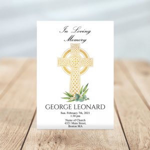 Funeral Invitation Template: Celtic Cross