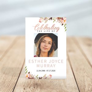 Celebrating The Life Of - Funeral Prayer Card
